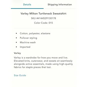 Varley Milton Turtleneck Sweatshirt thumbnail 7