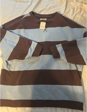 Free People Striped Crewneck thumbnail 3