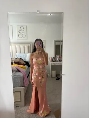 Long Formal Dress Sequin floral Multiple Size XS thumbnail 7