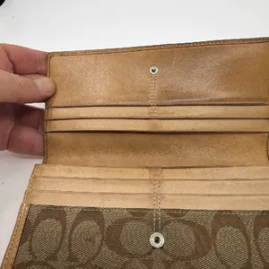 Coach Signature C Canvas Brown Flap Wallet thumbnail 4