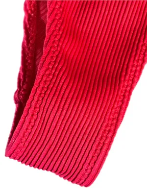 White Fox Swim "By The Pool" Ribbed Bikini Bottoms in Red - Size Small thumbnail 6