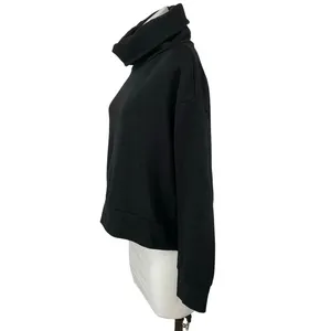 Zara Women's Black Turtleneck Long Sleeve Pullover Sweatshirt Sweater Top Size L thumbnail 2