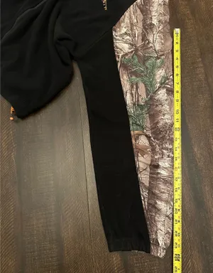 Habit Outdoors Mens Black Fleece Zip Up Realtree Camouflage Sleeve Size Large thumbnail 6