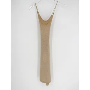 NWT ALOHAS Campbell Glim Knit Mini Dress Women's L‎ Gold Metallic Party thumbnail 3