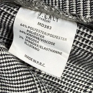 John Galt Glen Plaid Wrap Mini Skirt Black White Buckle MD383 XXS‎ thumbnail 3