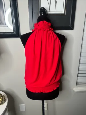 Amanda Uprichard Kimmie top in red‎ small $150 thumbnail 8