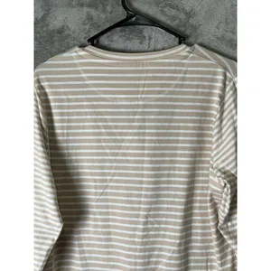 Blue Willi's Striped Cardigan Sweater Beige White Button Front Women's Large New thumbnail 4