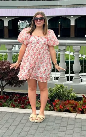 Sweet Lemon puff sleeve dress M thumbnail 1