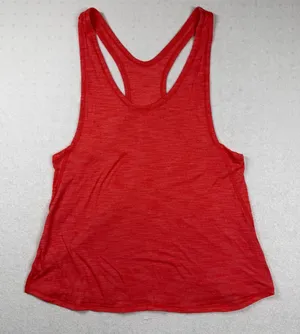 Lululemon Essential Tank Women’s Size 4 Red Orange Heathered Racerback Yoga thumbnail 1
