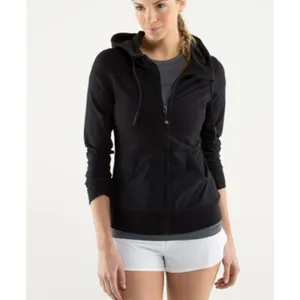 Lululemon Voyage Hoodie Stretch French Terry Yoga Boardshort Fabric Black 8 thumbnail 6