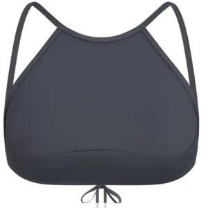 NWT Skims High Neck Swim Top Gunmetal Grey Large thumbnail 1