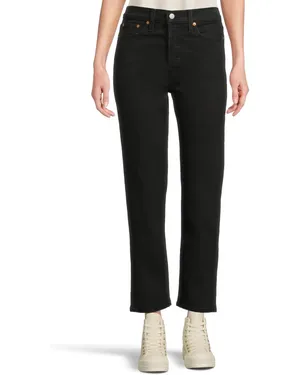 Levi's® Wedgie High Waist Straight Jeans (Black Heart) thumbnail 3