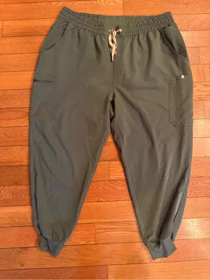 FIGS Moss Green Jogger Scrub Pants Plus Size 4XL EUC thumbnail 2