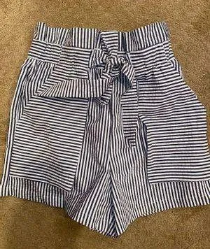 ZARA High Waist Paper Bag Shorts thumbnail 1