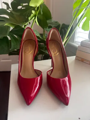 Red Patent Leather Heels Jessica Simpson 5.5 thumbnail 3