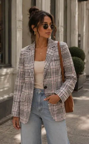 Talbots Multicolor Plaid Stripe Blazer Jacket Women’s Size 24 Classic Fit Preppy thumbnail 1