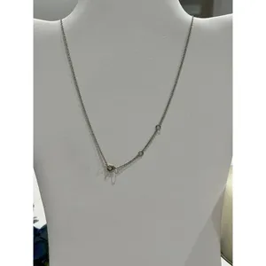 SILVER tone star with gems charm‎ necklace thumbnail 3
