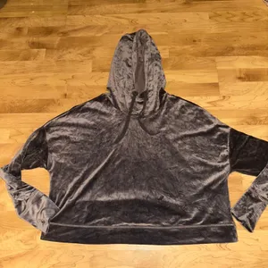 Aerie‎ Offline Velour Hoodie Pullover Top Gray Women's XXL thumbnail 1
