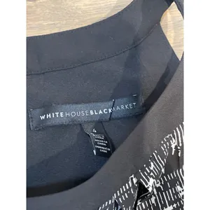 White House Black Market Chiffon Maxi Dress Size 4 Black White thumbnail 6