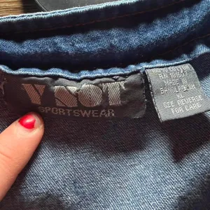 Y Not Denim Vest Blue‎ XL Vintage Rhinestone Studded 90s Boho Festival Casual thumbnail 5