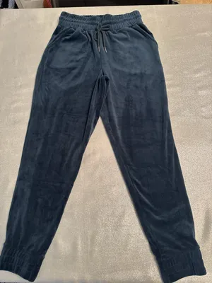Charlotte Russe Blue Navy Joggers Velour Track Pants thumbnail 1