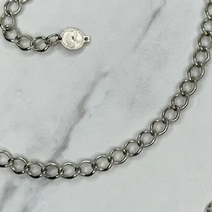 Skinny Dime Silver Tone Belly Body Metal Chain Link Belt OS One Size thumbnail 10