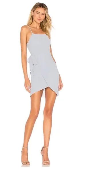 superdown Morgan Layered Tie Mini Dress in Baby Blue thumbnail 11