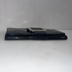 Michael Kors Buckle‎ Black Designer Old Money Minimalist Patent Leather Clutch thumbnail 15