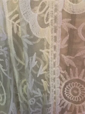 White Lace Embroidered Duster Kimono 2x thumbnail 5