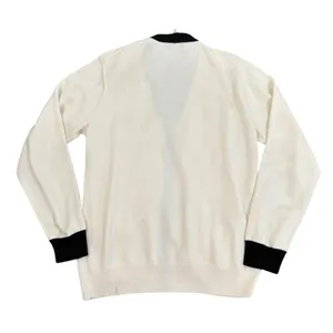 Reformation Scout Regenerative Merino Boyfriend Cardigan in Cream, Size S​ thumbnail 5