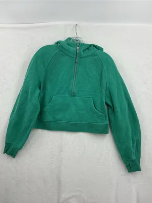 Lululemon Scuba Green Half-Zip Hoodie Pullover - Women's 888 thumbnail 2