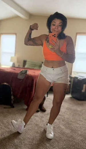 Women’s workout top Orange Size M thumbnail 1