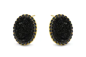 Kinsley Armelle Enchantment Collection - Raven Stud Druzy Earings thumbnail 1