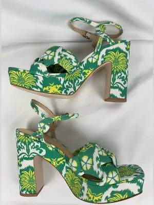 Antonio Melani Mya Royal Palm Sandals Braided Platform Sz 6.5 New Tropical Print thumbnail 7