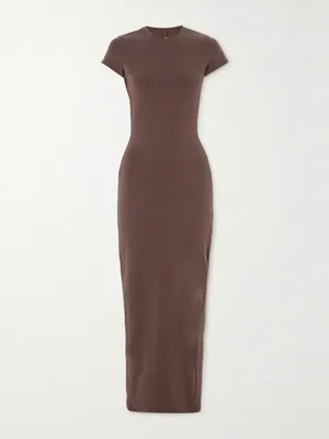 Skims Vintage T-Shirt Long Maxi Dress chocolate brown thumbnail 2