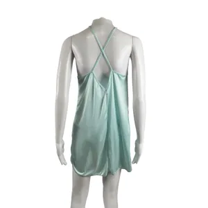 Vintage Y2K Style Mint Green Fairy Satin Lace Slip Dress Romantic thumbnail 3
