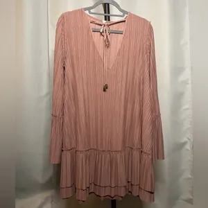 Free People Can’t Help It Clay Pink Mini Dress Medium thumbnail 5