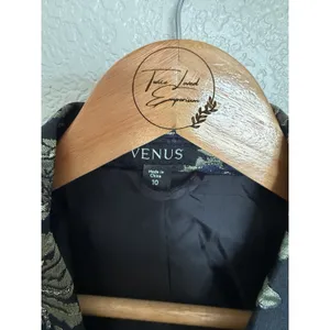 Venus Floral Metallic Jacquard Blazer Jacket Size 10 Gold Navy Black thumbnail 3