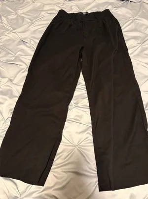 Hollister Women’s Black Wide Leg Pants High Rise Solid Elastic Waist Size L thumbnail 1