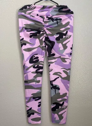 Stretchy Workout Leggings Pink Size L thumbnail 6