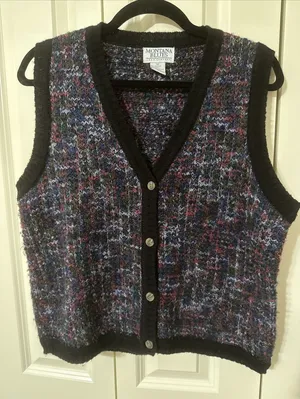 Women's Montana Blues Jean Company Wool Blend Sweater Vest Medium‎ Boho thumbnail 1