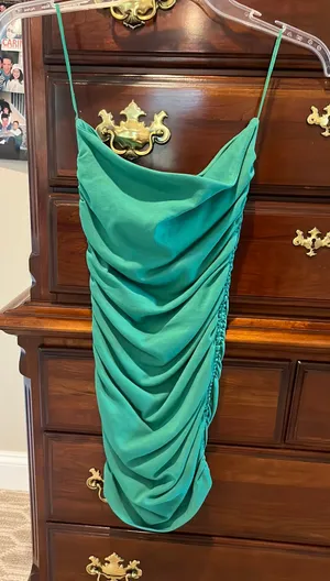 Zara Strapless Green Dress thumbnail 1