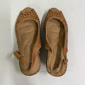 Patrizia By Spring Step Shoes Womens Size 7.5 38 Brown Slingback Wedge Sandals thumbnail 5