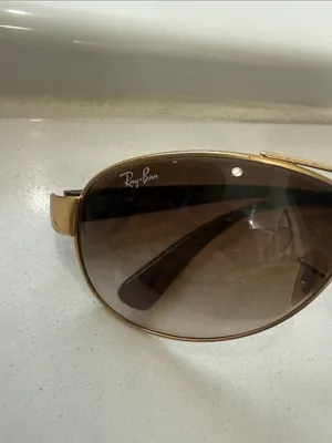 Ray-Ban Gold Frame Brown Lens Pilot Sunglasses thumbnail 2