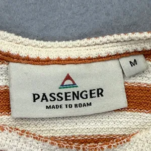Passenger Striped Long Sleeve Knit Top Rust Orange‎ White Size M RHA-08-2024 thumbnail 2