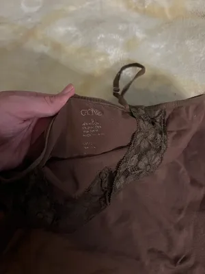 Cache Small Brown Lace Spaghetti Strap Cami thumbnail 3