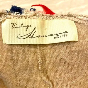 Vintage Havana- Cream Oversized Raw Neckline Knit Stripe Back Sweater Size S thumbnail 3