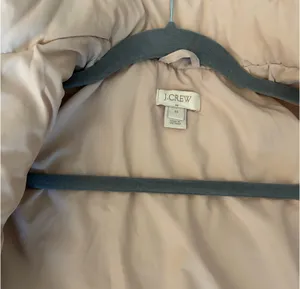J.Crew Cream/Tan Quilted Jacket thumbnail 3