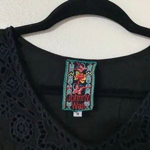 Johnny Was Pippa Tunic Small Black Eyelet Lace Boho Summer‎ Witchy Whimsigoth thumbnail 7