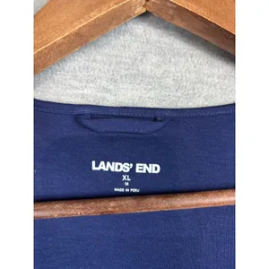 Lands End Navy Blue Supima Cotton Short Sleeve Midi T-Shirt Dress XL 18 thumbnail 2